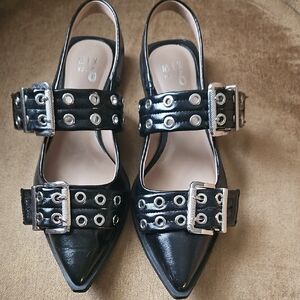 Mix No. 6 Black Buckle Flats